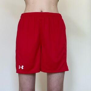 Under Armor red shorts